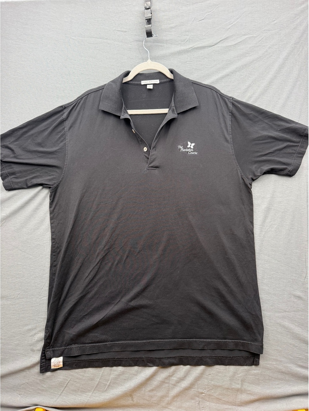 Peter Millar Men's Black Cotton Polo Shirt Size L